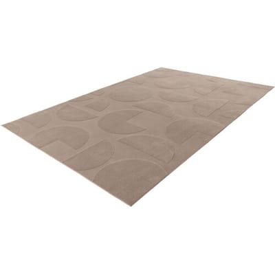 KAYOOM Vloerkleed Niburi 100, laagpolig (425, Taupe, 120 x 170 cm)