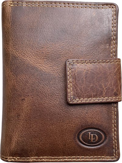 Leather Design portemonnee - leren dames portemonnee - bruin - RFID beschermd