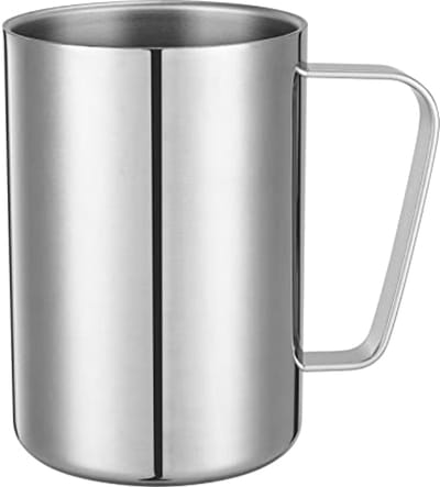 Dubbelwandige geïsoleerde RVS mok met handvat voor koude en warme dranken - 500ml, perfect voor onderweg, camping en thuisgebruik