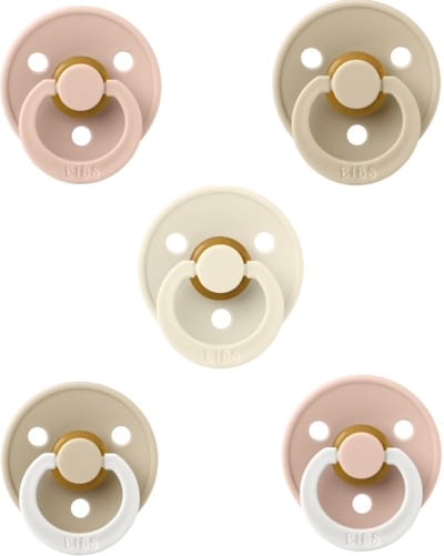 Bibs fopspenen 6-18 maand set 5 stuks Blush,Vanilla,Blush Glow,Ivory en Vanilla Glow maat 2