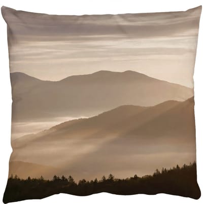 Sierkussens - Kussentjes Woonkamer - 50x50 cm - Bergen - Mist - Zonnestralen
