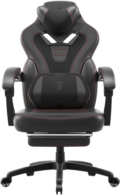 Gamestoel - Gaming Stoel Verstelbaar - Met voetsteun - Massagefunctie - Voor thuisgebruik - 63x65x121 cm - 1 stuks - Zwart