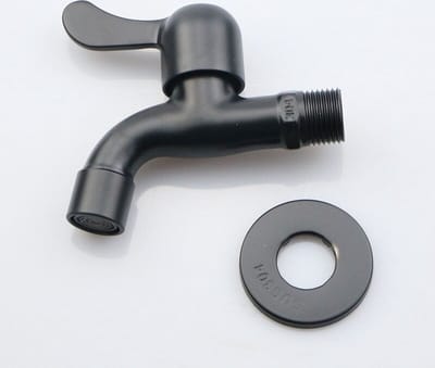 WiseGoods Premium RVS Tuin Kraan - Wandkraan - Waterkraan - Buitenkraan - Wastafel - Fonteinkraan - Outdoor - Tapkraan - Zwart