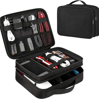 MMP® Kabel Organiser Tas - Organizer Tas - Zwart - 27cm x 20cm x 9cm