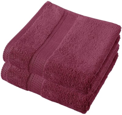 De Witte Lietaer Handdoek Stephanie Beet Red - Set 2 stuks - 50 x 100 cm - Rood - Katoen