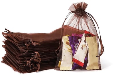 Dailygoods- Organza Zakjes 20 Stuks - 20 x 30 cm - Kleurvol - Cadeauverpakking - Trouwen - Verjaardag - Met Trekkoord - Geschenktas