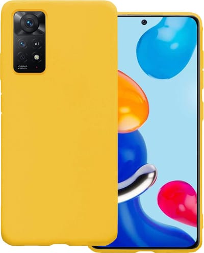 Hoesje Geschikt voor Xiaomi Redmi Note 11s - Sterk & Shockproof - Hoes Cover - Siliconen Case - Geel