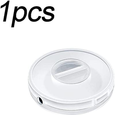 1 pièce Organisateur de cordon de charge transparent Support de cordon de chargeur portable Étui de rangement rond Boîte à enrouleur rétractable Enrouleur de câble white