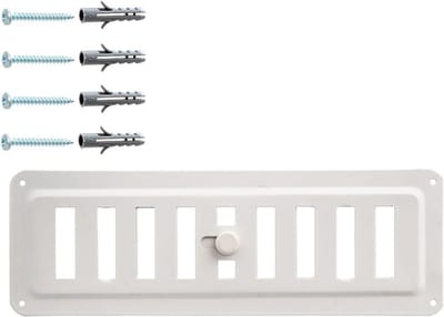 Verstelbaar Metalen Ventilatierooster 23x7,5 cm - Efficiënte Luchtregulatie voor Muren, Plafonds en Kelders