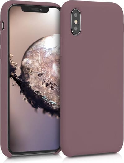 kwmobile telefoonhoesje geschikt voor Apple iPhone XS - Hoesje met siliconen coating - Smartphone case in druivenblauw