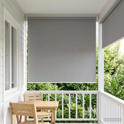 vidaXL - Buitenrolgordijn - UV-bescherming - Lichtgrijs - 100 - x - 230 - cm - (B - x - H)