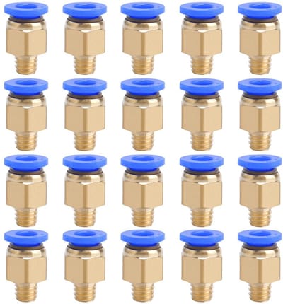 20 Stuks 3D Printer PC4-M6 Pneumatische Connector, PC4-M6 Pneumatische Snel Fitting