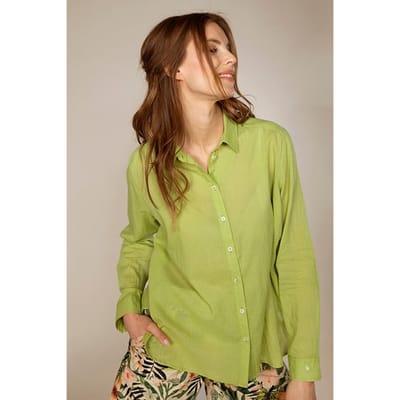 River Woods Basic Comfort Fit Shirt Green Maat: 38 | Overhemden Outlet | Dames | Groen