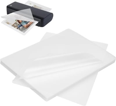 Pack van 100 heldere lamineringhoezen, thermische laminering film voor foto’s, documenten en kaarten, 18.8 x 13.5 x 0.1 cm