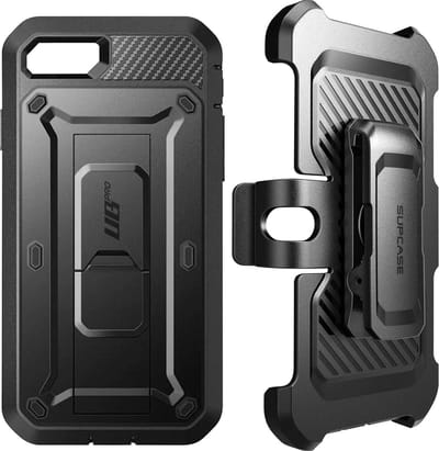 Supcase Unicorn Beetle Belt Clip hoesje voor iPhone SE 2020 en iPhone SE 2022 - zwart