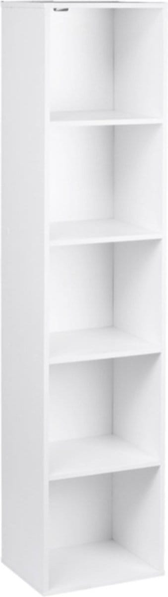 Bolt Edge Boekenkast - Wit - Open Planken - 6 Lagen - 30x24x158.5cm - Voor Kantoor