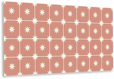 Tulup PVC Wandpaneel - Sterren op Het Plein Vinyl Wandpaneel - 100 cm x 50 cm - Oranje Vinyl Wandpaneel - 1 stuk - PVC Wandpaneel - Mozaïek Muurpaneel - Vinyl Wandbekleding - Plaktegels Keuken en Badkamer