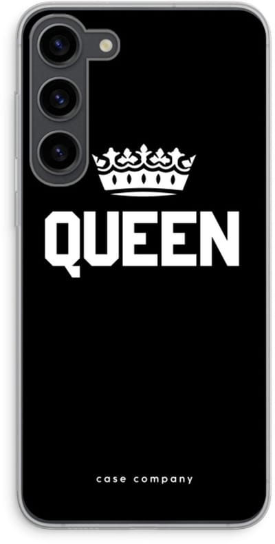 Case Company® - Hoesje geschikt voor Samsung Galaxy S23 Plus hoesje - Queen zwart - Soft Cover Telefoonhoesje - Bescherming aan alle Kanten en Schermrand