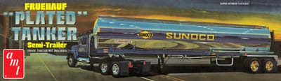AMT Modelbouwpakket Militaire voertuigen - 1239 Sunoco Fruehauf Plated Tanker Trailer Plastic - 1:25 - Modelbouw
