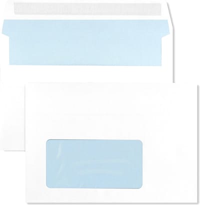 Facturen enveloppen A6 - Venster links - C6 - 114 x 162 mm - 1000 stuks - zelfklevende sluiting - 90 gram - Netuno