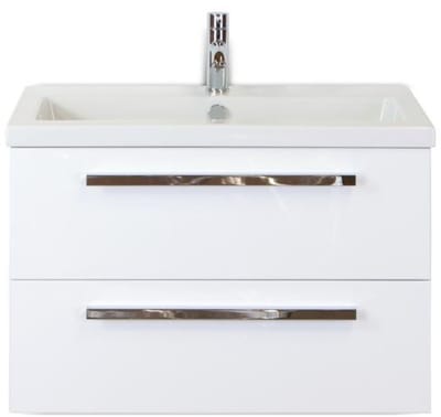 Seville Badmeubelset 80 cm - Wit Hoogglans - Keramische Wastafel Wit Djazz