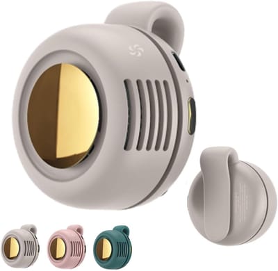 Draagbare stille mini-ventilator zonder bladen - Clip-On Ventilator -Mini Ventilator - Zomer Clip - 3 Standen - Bladloze ventilator -ventilator met drie snelheden - Oplaadbare USB Ventilator - USB Oplaadbare Stille - wit