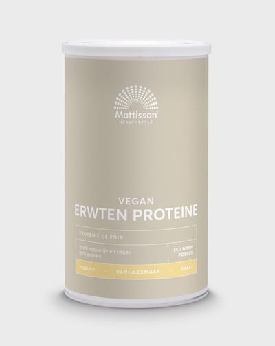 Mattisson - Erwten Proteïne Poeder Vanille - 77% Eiwitgehalte - Vegan Eiwitpoeder - 350 Gram