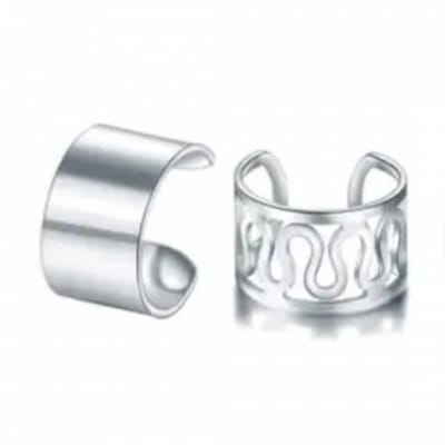2 helix klemmen zilverkleur geen gaatje- geen gaatje- Charme Bijoux