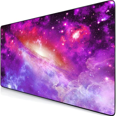 Muismat XXL, 800 x 400 mm, grote muismat met kosmos-motief, bureauonderlegger, grote tafelmat, speciaal oppervlak, verbeterde snelheid en precisie