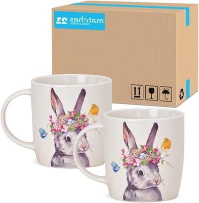 Porseleinen Mokken - Koffiekopjes Set - Warme Dranken - Handgemaakt Ontwerp - 36 Stuks 350ml - Multicolour