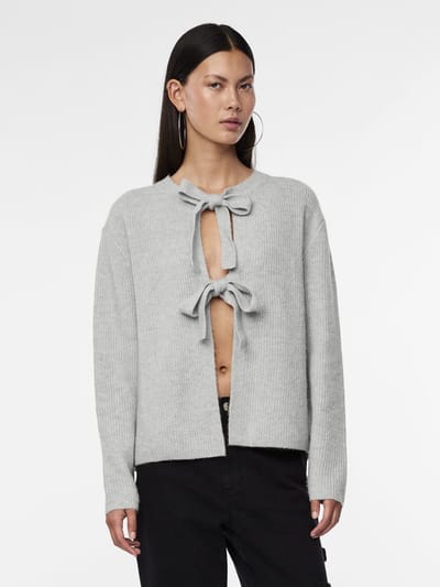 Pieces Vest Pcsilly Ls Rev Tie Knit Noos Bc 17150235 Light Grey Melange Dames Maat - XS