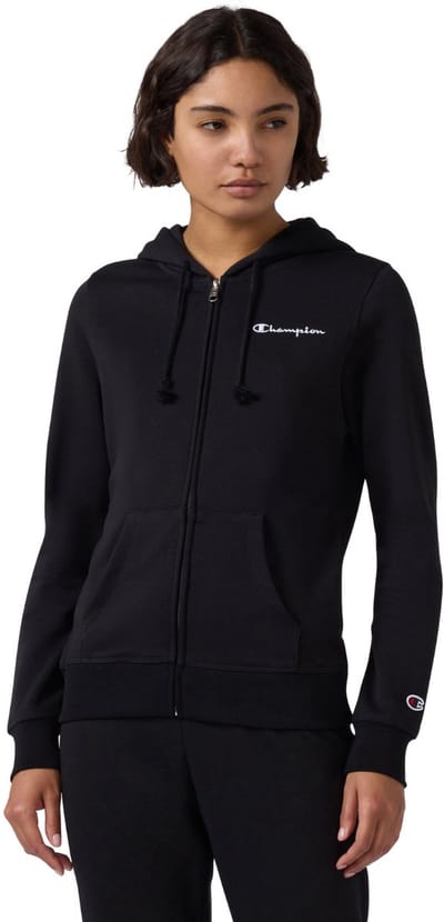 Champion Sweater Dames Full Zip Hoodie Sweatshirt Zwart - Maat M