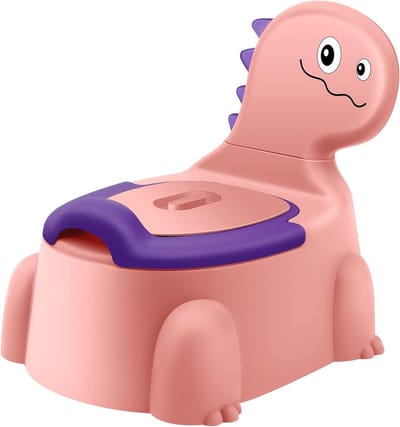 Potje Peuter dinosaurus toiletpot draagbaar voor kinderen 1-6 jaar roze Potje Peuter
