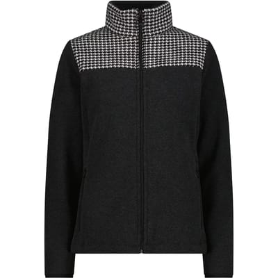 Damesfleece CMP Houndstooth-Print