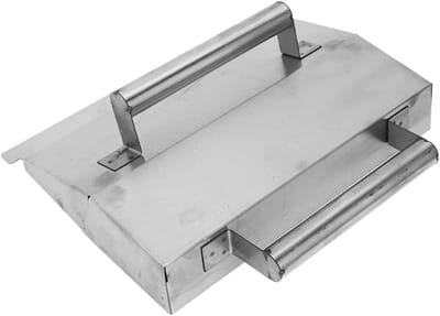 Pleisterwerk Troffel - Afwerk Troffel - Efficiënt Pleisteren - Dubbele Handgreep - 33 x 25 cm - Zilver