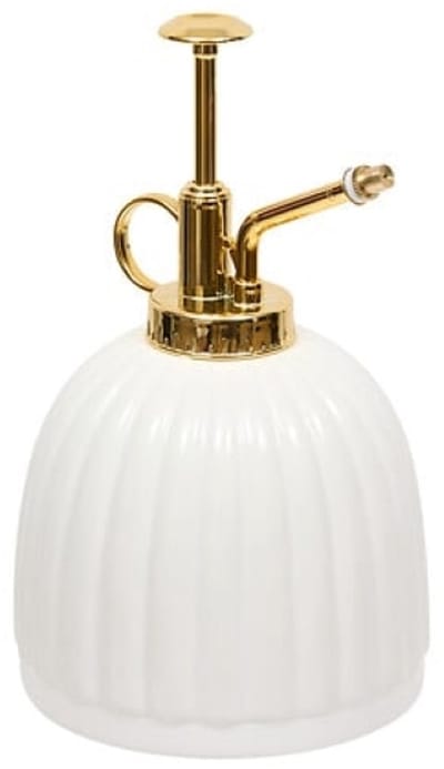Plantenspuit - Keramische Plantensproeier - Bloemenspuit - Kamerplanten Waterverstuiver - Vintage Planten Mister - 220ml - Dolomiet - 10.7 x 10.7 x 17.5 cm - Wit