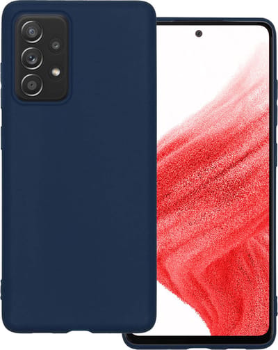Hoesje Geschikt voor Samsung Galaxy A53 - Sterk & Shockproof - Hoes Cover - Siliconen Case - Donkerblauw
