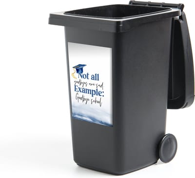 Container sticker Afgestudeerd - Diploma - Studenten - Spreuken - 40x60 cm - Kliko sticker