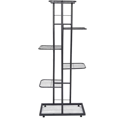 Support de pots de fleurs à 6 niveaux, étagère de présentation pour décoration de jardin intérieur et extérieur, gris foncé gris foncé