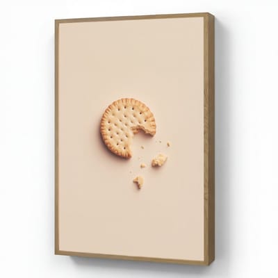 Wandlamp 60x90 cm - Oplaadbaar - Koekje - Kruimels - beige - Wandlampen binnen woonkamer - Slaapkamer lamp - Decoratieve nachtlamp - Vloerlamp draadloos
