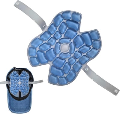 Hoofd Gel Kompres - Verkoelende Liner - Buitensport Comfort - Snelle Warmteafvoer - 21x17 cm - Blauw