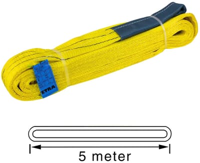 TETRA - Hijsband - Werklast 3 ton - Lengte 5 m - Polyester hijsband - Liften - Hijsen