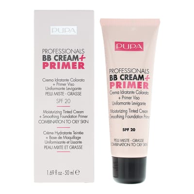 Pupa Milano BB Cream + Primer For Combination To Oily Skin - 001 Nude