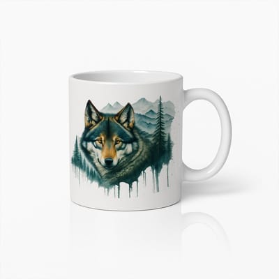 Wolf Koffiemok – Majestueus Wildernis Ontwerp – Natuur & Wildlife Thee- en Koffiekop voor Dierenliefhebbers & Cadeaus