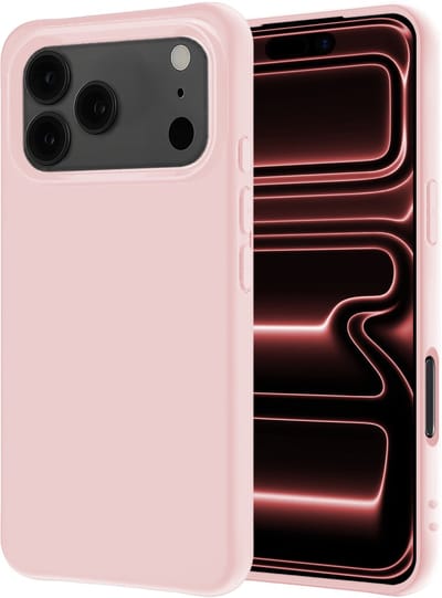 Hoesje - Geschikt voor Apple iPhone 17 Pro - Sterk & Shockproof - Hoes Cover - Siliconen Case - Lichtroze