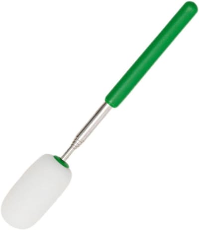 Uitschuifbare Sponsstaaf - Pottenbakkersspons Telescoop - Vocht Reguleren - Roestvrij Staal Handvat - 24 cm - Grijs