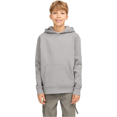 Jack And Jones Kinderen/Kinderen Lettering Sterren Hoodie (Ultiem grijs)