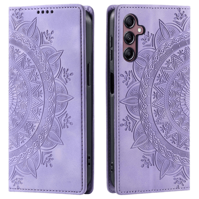 Comfycase Samsung Galaxy S24 FE Zacht Mandala Book Hoesje Paars