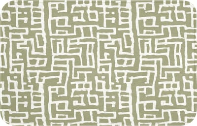 WC mat 80x50 cm - Antislip - Grafisch - Patroon - Groen - Toiletmat - Vloermat - Douchemat - Toilet tapijt - Toiletmatten
