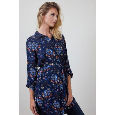 Tunic Jolie Dark blue Waterside M print